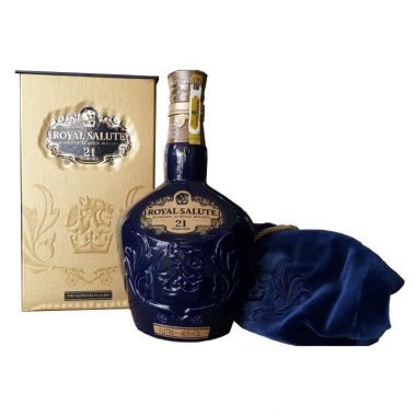 ROYAL SALUTE 21 THE SAPPHIRE/EMERALD/RUBY FLAGON - 40 VOL
