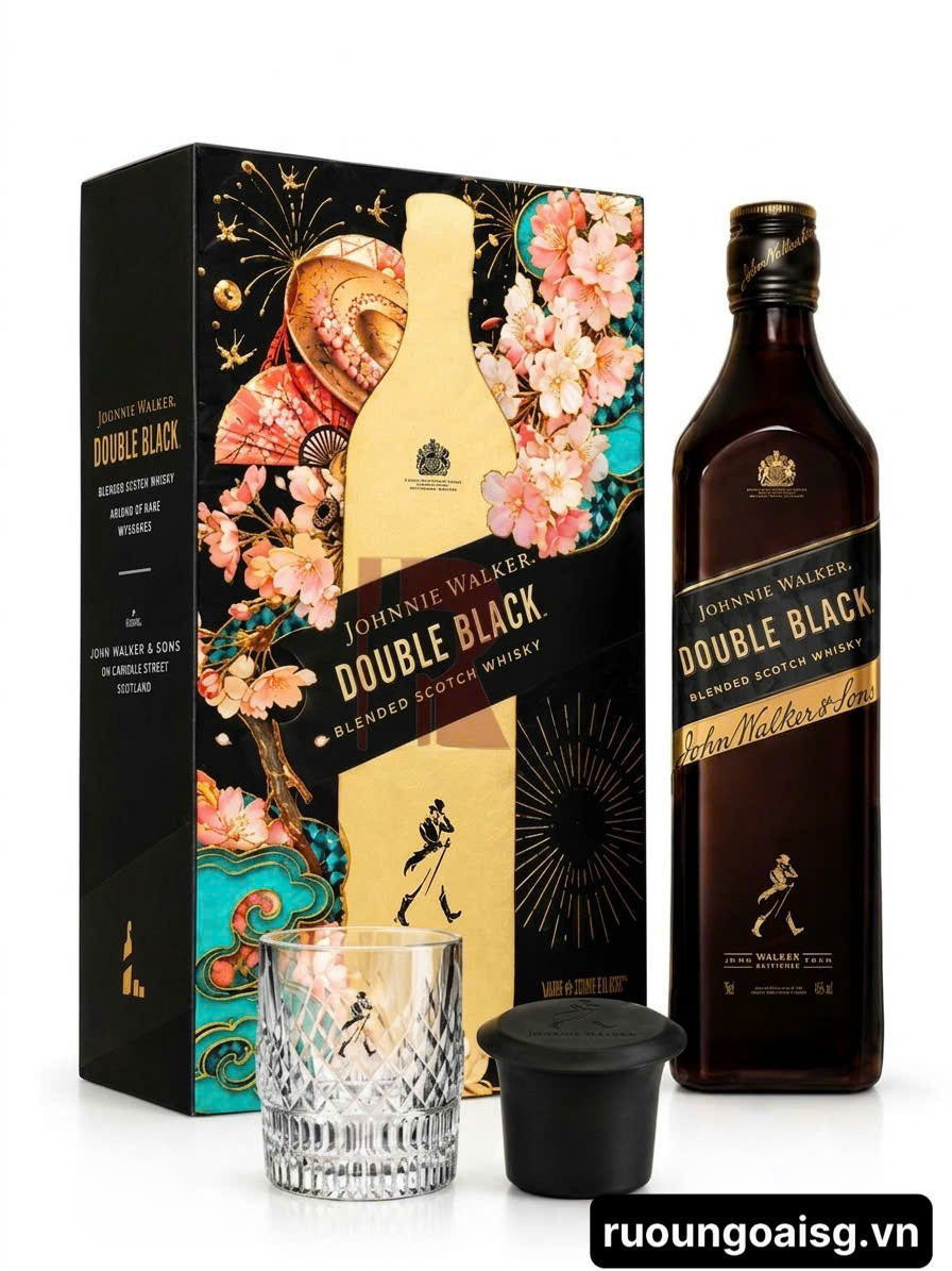 Johnnie Walker Double Black 1L Hộp Quà Tết 2027