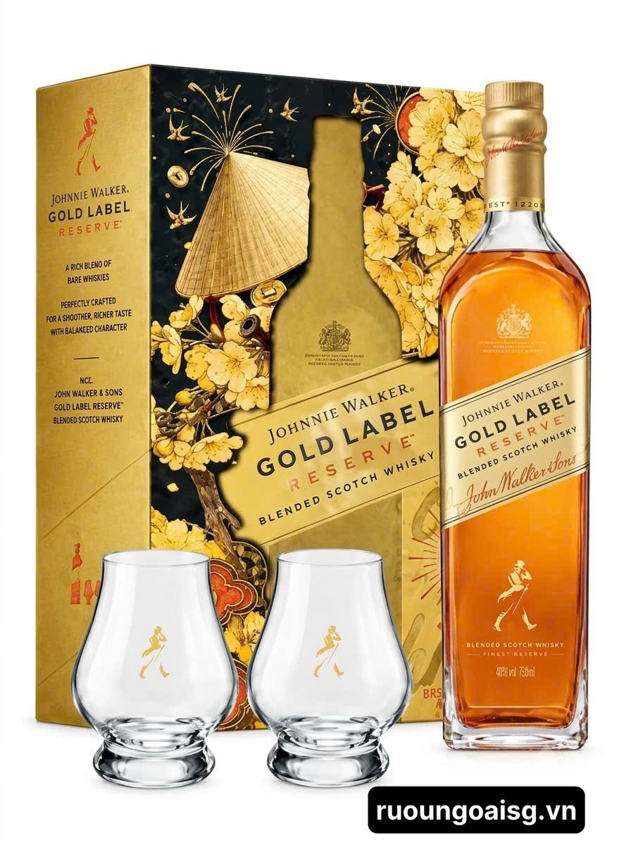 Johnnie Walker Gold Label Reserve Hộp Quà Tết 2027