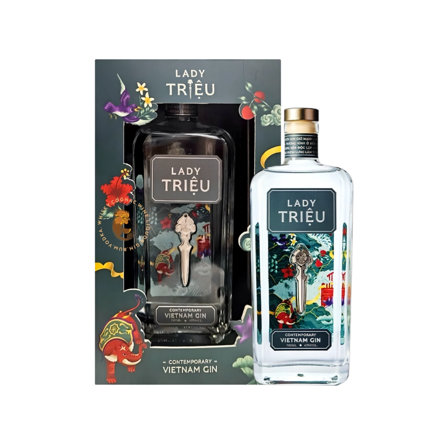Rượu Gin Việt Nam Set Quà Tết Lady Triệu Contemporary Phiên Bản Tết 2025
